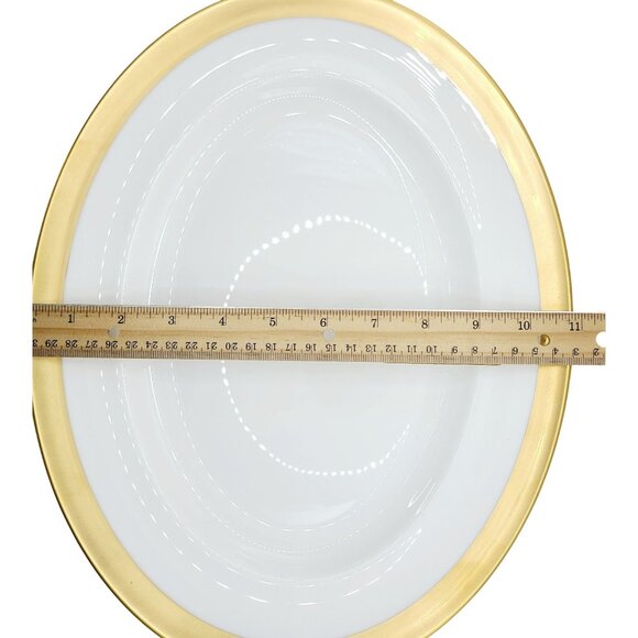 Wedgwood Satine Gold Oval Dish Platter Tray 14 Inch NWT - Picture 8 of 9